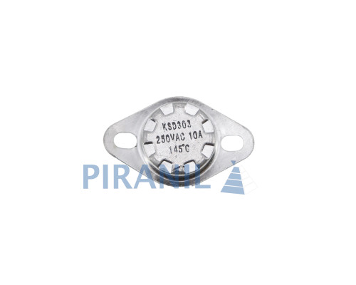 Термореле KSD 301 / KSD 303 (145°C 10A, 250V), з кнопкою, ніжки вниз