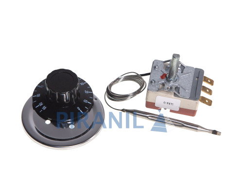 Термостат Whicepart MC01A02000R для бойлера (400V 10A (250V 16A), 30-95°C, L кап=0.76 м, колба 81 x 6 мм), з ручкою