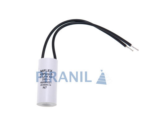 Конденсатор MIFLEX KSPpzp-5 помехоподавляющий (фильтр) 0.1uFM (X2) 250V, 2 провода) для бытовой техники