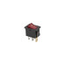 Кнопка KCD1 (250V, 6A) червона, 3 контакти