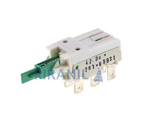 Кнопка для пральної машини Whirlpool, Ardo (elbi type 2905-F), 6 контактів - 481941029126