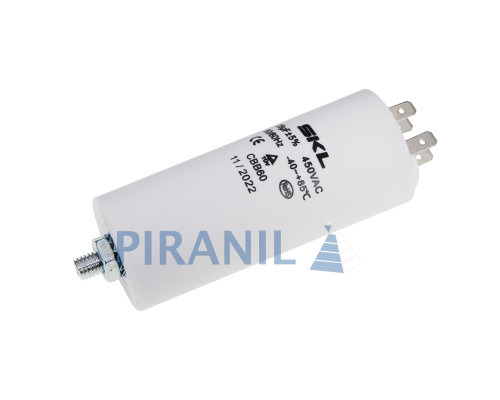 Конденсатор CBB60 26 мкФ 450V, з гайкою (SKL CAP029UN)