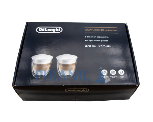 Набір склянок DeLonghi DLSC301 для капучино (270 мл, 6 шт) - 5513284441