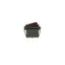 Кнопка KCD3 (250V, 15A) 3 контакти, із захистом, червона