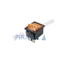 Кнопка KCD2 (250V, 15A, 4 контакти) помаранчева