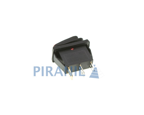 Кнопка KCD3 (250V, 15A) 3 контакти, із захистом, червона