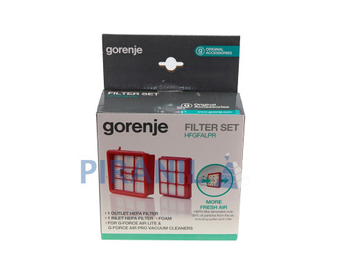 Набір фільтрів HFGFALPR (вхідний+вихідний) для пилососів Gorenje G-Force Air Lite, G-Force Air Pro - 732741