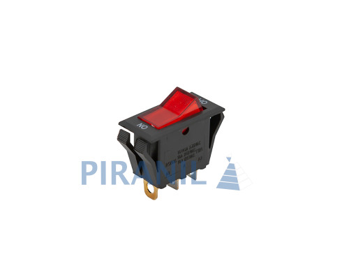 Кнопка RS606 On-Off вузька (250V, 16A, 3 контакти)