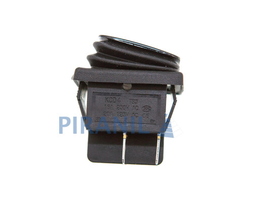 Кнопка KCD4 (250V, 16A) на 4 контакти, із захистом, чорна
