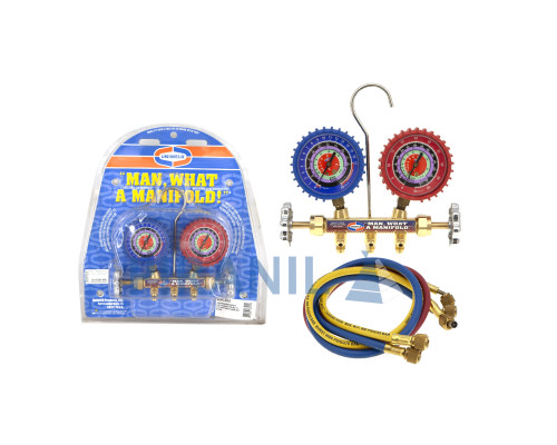 Колектор Uniweld QS4L3H-5 (0-35 бар + 0-55 бар) під фреони R-22, R-404a, R-410a (США)