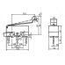 Мікроперемикач Whicepart KW10-Z3P (SPDT,  125Vdc 1A) (13x6x6.7 мм, клеми 0.9x3.6 мм), важіль 16.5 мм загнутий
