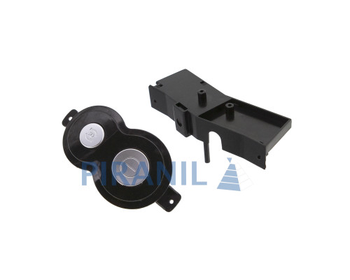 Кнопка декоративна + рамка для м'ясорубки Moulinex ME110130/JA0 - SS1530000143