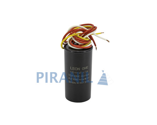 Конденсатор CBB60 10+4 мкФ, 450V подвійний (Leon One)