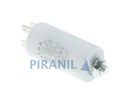 Конденсатор CBB60 3 мкФ 450V, з клемами, різьбовим кріпленням та гайкою (LPA)