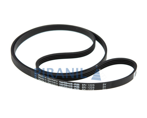 Ремінь 1225 J4 EL black (Optibelt-RB EPJ 1225) для пральної машини Candy, Hoover, Zerowatt (заміна 41039460)