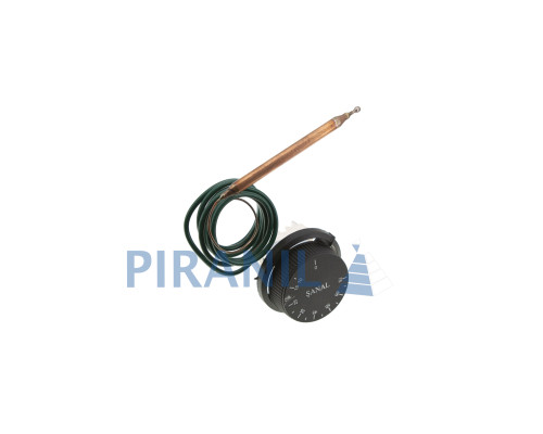 Термостат Sanal WYF75B для бойлера (250V 16A, 10-75°C, L кап=0.85 м, колба 90 x 6 мм), з ручкою