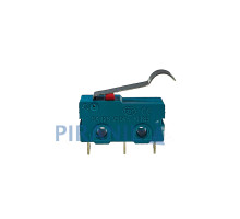 Мікровимикач Daier KW4-4 (250V, 5A, 20x11x6.1 мм), важіль 20 мм загнутий