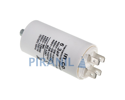 Конденсатор CBB60 6.3 мкФ 450V, з гайкою (in.co.)