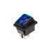 Кнопка KCD4 (250V, 16A) на 4 контакти, із захистом, синя