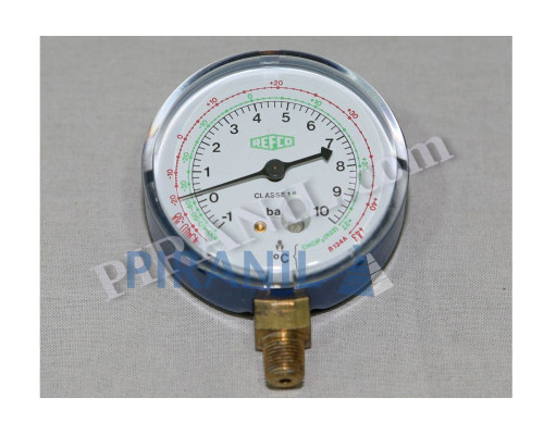 Манометр Refco M2-250-M-R22-R134a, 0-10 бар, синій