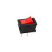 Кнопка KCD1 (250V, 6A) червона, 2 контакти