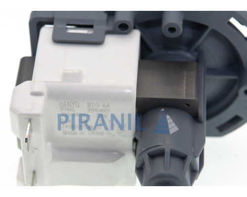 Насос (котушка) для пральної машини AEG, Electrolux, Zanussi (Hanyu B20-6A 9010861, 30W), під 3 клямки, клеми роздільні - 1322082213 / 1323239002