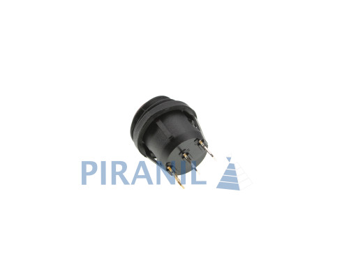 Кнопка KCD1-2 (250V, 6A) 3 контакти, із захистом, червона