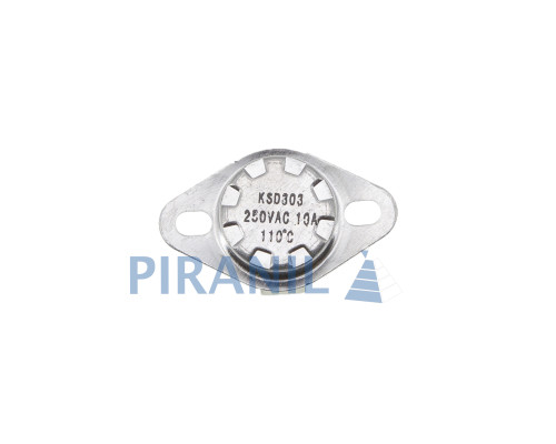 Термореле KSD 301 / KSD 303 (110°C 10A, 250V), з кнопкою, ніжки вниз