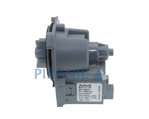 Насос (котушка) для пральної машини Electrolux (Askoll M221 RR0702, 30W), 3 клямки, клемник під фішку знизу  - 1326630009