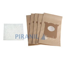 Комплект мішків паперових для пилососа Electrolux, Philips (Whicepart VC04W01100L), 5 шт + мікрофільтр (зам. 883802103010)