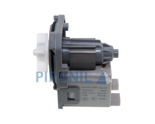 Насос (котушка) для пральної машини Electrolux (P25-1E, 40W), 3 клямки, клеми знизу, аналог 1326630009 (Китай)