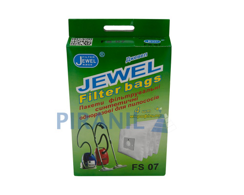 Мішок одноразовий Jewel FS-07 (комплект 4 шт + фільтр)