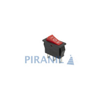 Кнопка KCD3 (250V, 15A) червона, 3 позиції, 3 контакти