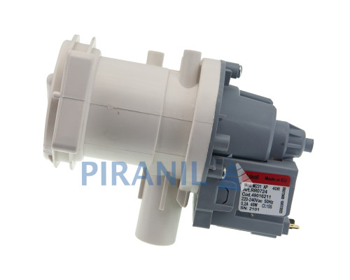 Насос для стиральной машины Siemens, Bosch, с патрубком-"переливом" (Askoll 40W) - 00141326 / 00142154 / 00144487 / 163SI12