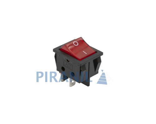 Кнопка HZ KCD4 широка (250V, 16A, 4 контакти)