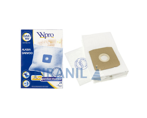 Набір мішків Wpro DA47-MW (4 шт + фільтр) - 481281718616