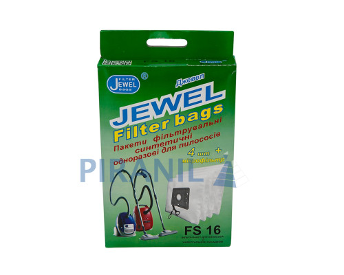 Мішок одноразовий Jewel FS-16 (комплект 4 шт + фільтр)