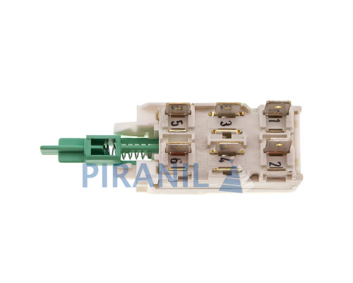 Кнопка для пральної машини Whirlpool, Ardo (elbi type 2905-F), 6 контактів - 481941029126