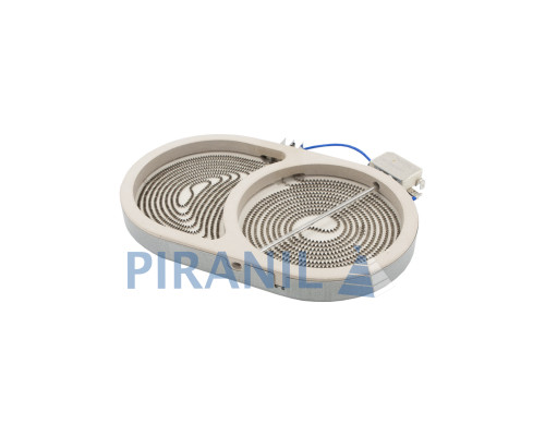 Конфорка подвійна для склокерамічної плити Whirlpool, 1000W/1800W (Eika 2702433832 / 400011249882) - 481231018896