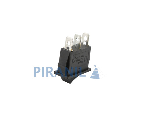 Кнопка KCD3 (250V, 15A) чорна, 3 позиції, 3 контакти
