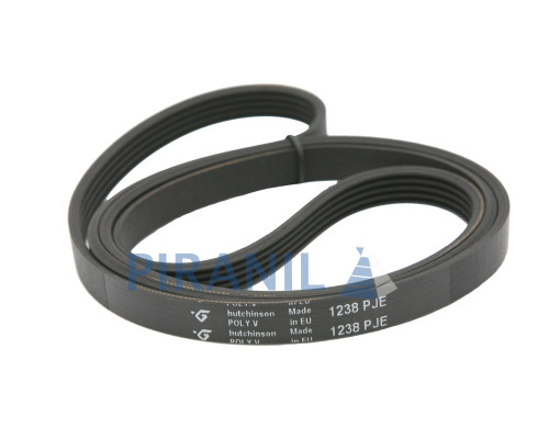 Ремінь 1238 J5 EL black (Hutchinson Poly.V 1238 PJE) для пральних машин Gorenje, Hisense, Whirlpool - K1577598 / C00378183