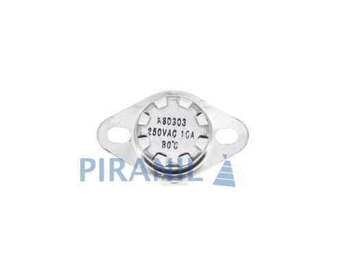 Термореле KSD 301 / KSD 303 (80°C 10A, 250V), з кнопкою, ніжки вниз