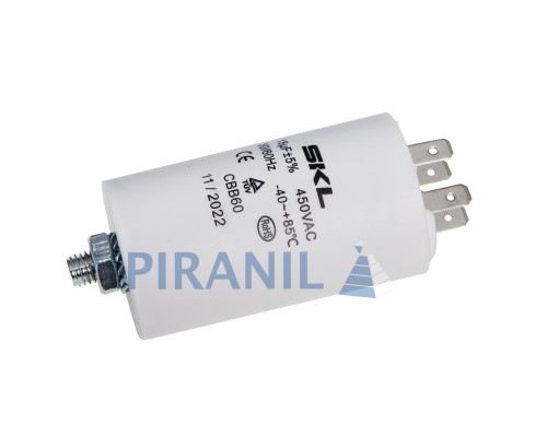 Конденсатор CBB60 15 мкФ 450V, з гайкою (SKL CAP023UN)