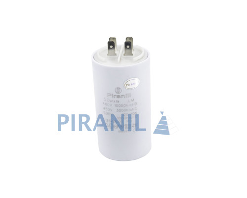Конденсатор CBB60 50 мкФ 450V, с клеммами (Piranil)
