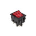 Кнопка QY604-201N (аналог KCD4) широкая (250V, 15A, 6 контактов)