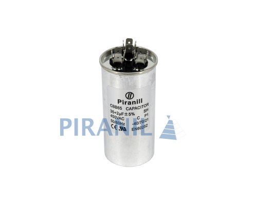 Конденсатор CBB65 35+2 мкф 450V, металевий, подвійний (Piranil)