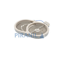 Конфорка двойная для стеклокерамической плиты Whirlpool, 1000W/1800W (Eika 2702433832 / 400011249882) - 481231018896