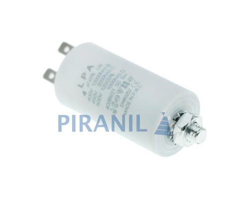 Конденсатор CBB60 4 мкФ 450V, з клемами, різьбовим кріпленням та гайкою (LPA)