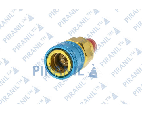 Муфта швидкоз'ємна QC-12B (синя) для заправки автокондиціонерів (180°) (R-134A) (уцінка)