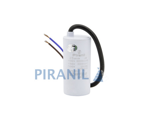 Конденсатор CBB60 25 мкФ 450V, з дротами (Piranil)